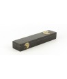 Gingko pattern chopstick box in stone with black background