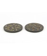 Set of 2 dragonflies bottle coasters in stone with black background