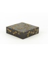 Dragonflies pattern big flat square box in stone with black background