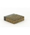 Wave pattern big flat square box in stone with black background
