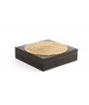 Bamboo pattern big square box in stone with black background