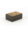 Bamboo forest pattern rectangular box in stone with black background