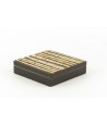 Bamboo forest pattern big cubic box in stone with background black