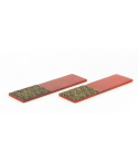 Set de 2 portes-encens vagues en pierre fond rouge