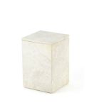 Large square box in stone with natural stone lid