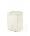 Large square box in stone with natural stone lid