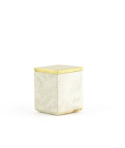 Petite boîte carrée couvercle serti laiton cuivré