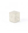 Small square box in stone with natural stone lid