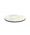 Lacquered edges round tablemat in stone