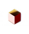 Pink and red lacquered brooch