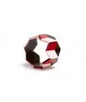 Hexagonal bracelet with pink and red lacquer