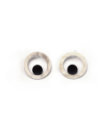 Blond horn circle and small black disc earrings