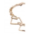 Blond horn trapeze rings necklace