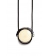 Dome pendant in horn and ivory lacquer