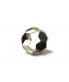 Hexagonal bracelet with ivory lacquer and brass