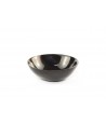 Round cup in plain black horn