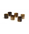 Set of 6 napkin rings in mixed horn