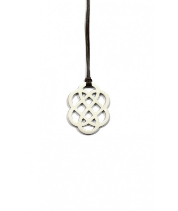 Ivory lacquered flower pendant