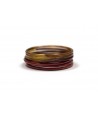 Brick red Lacquered Seven-band Bracelets