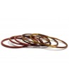 Brick red Lacquered Seven-band Bracelets