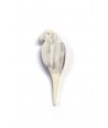 Ara parrot pin in blond African horn with lacquer