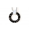 Ring pendant in white horn Terrazo style