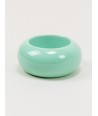 Round mint green lacquered wood bracelet size L