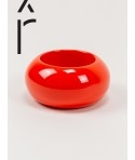 Bracelet rond bois laqué orange