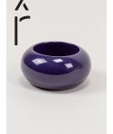 Round purple lacquered wood bracelet size L