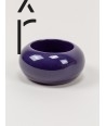 Round purple lacquered wood bracelet size L