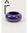Round purple lacquered wood bracelet size M