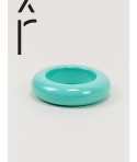 Round mint green lacquered wood bracelet size S
