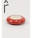 Bracelet rond bois laqué brique et ivoire