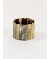 Broad marbled black horn bracelet