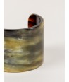 Marbled black horn cuff