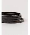 4 bracelets fins en corne noire unie