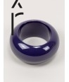 Round purple lacquered wood bracelet size L