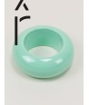 Round mint green lacquered wood bracelet size M