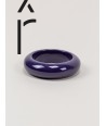 Round purple lacquered wood bracelet size S