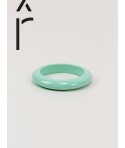 Round mint green lacquered wood bracelet size XS