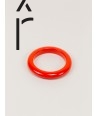 Round orange lacquered wood bracelet size XS