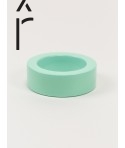 Bracelet rond bord droit bois laqué taille L vert menthe