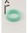 Bracelet rond bord droit bois laqué taille L vert menthe