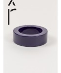 Round purple lacquered bracelet with straight edge size L