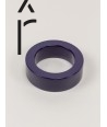 Round purple lacquered bracelet with straight edge size L