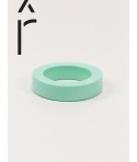 Round green mint lacquered bracelet with straight edge size M