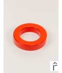 Bracelet rond bord droit bois laqué taille M orange
