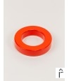 Round orange lacquered bracelet with straight edge size M