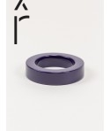 Round purple lacquered bracelet with straight edge size M