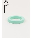 Bracelet rond bord droit bois laqué taille S vert menthe